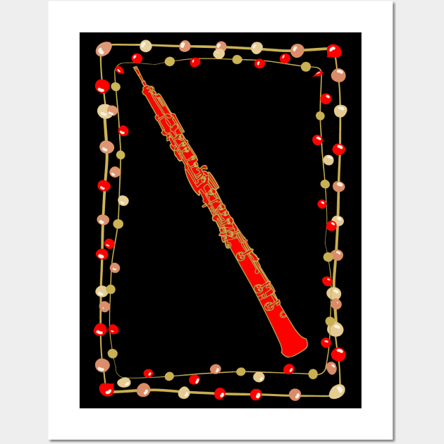 Christmas Oboe Wall Art by AngelFlame